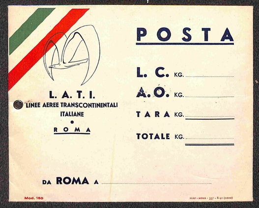 Asta Pubblica-Live Posta Aerea - I